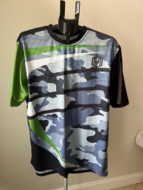 Unk Green Black Gray Camo Men’s Jersey